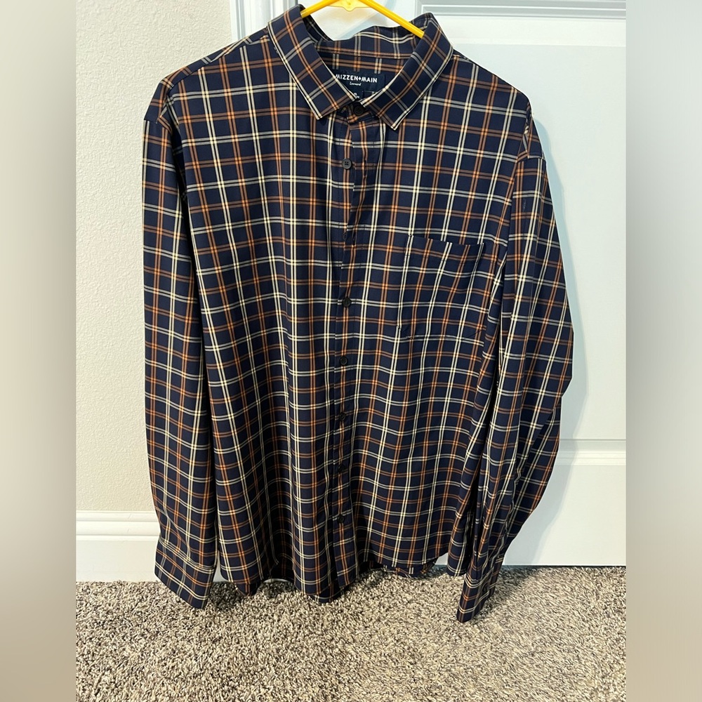 Mizzen+Main Leeward Classic Untuck Dress Shirt XL